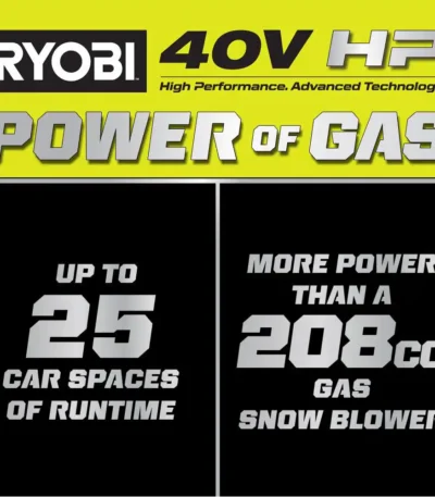 RYOBI 40V HP Brushless 21 in. Single-Stage Cordless Electric Auger Propelled Snow Blower with (2) 8.0 Ah Batteries & Chargers RY40HPSN02K2