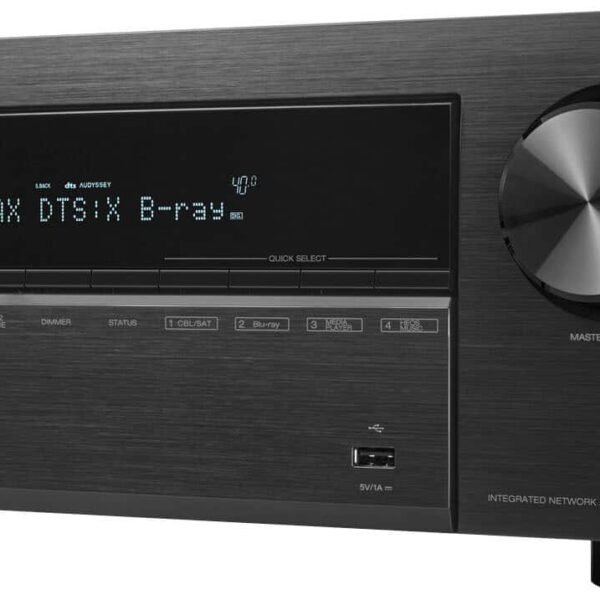 Denon AVR-X3800H (105W X 9) 9.4-Ch. with HEOS and Dolby Atmos 8K Ultra HD HDR Compatible AV Home Theater Receiver with Alexa - Black